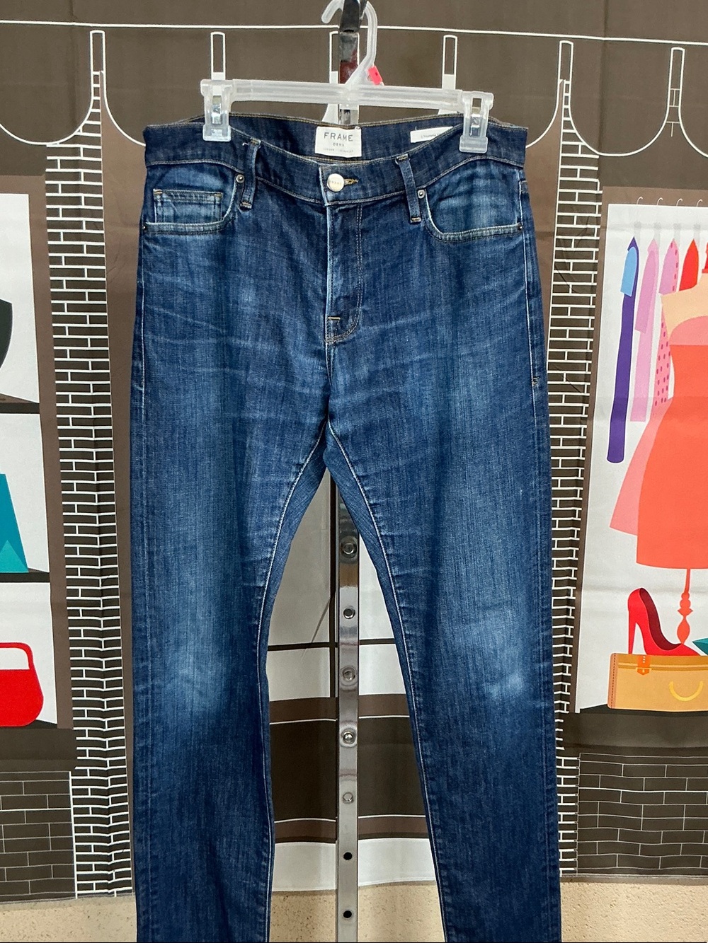 Frame Denim Men's Slim Dark Indigo Jeans. #2276